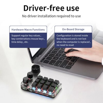 Bluetooth Programming Macro Custom 3 Knob Keyboard RGB 12 Key Copy Paste Photoshop Gaming Keypad Mechanical Hotswap Macropad - Image 3