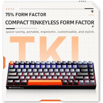 Machenike K500A-B84 Mechanical Keyboard 75% TKL Hot-Swappable Wired Gaming Keyboard 6-Color Backlit 84 Keys For PC Gamers Laptop - Image 2