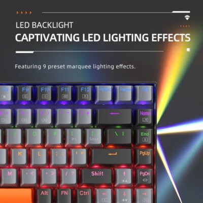 Machenike K500A-B84 Mechanical Keyboard 75% TKL Hot-Swappable Wired Gaming Keyboard 6-Color Backlit 84 Keys For PC Gamers Laptop - Image 4