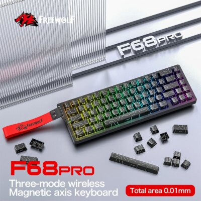 F68Pro 8K Mechanical Keyboard Magnetic Switch Wired&Wireless 68% Gaming Keyboards Rapid Trigger RGB Customs Keyboards - Image 4