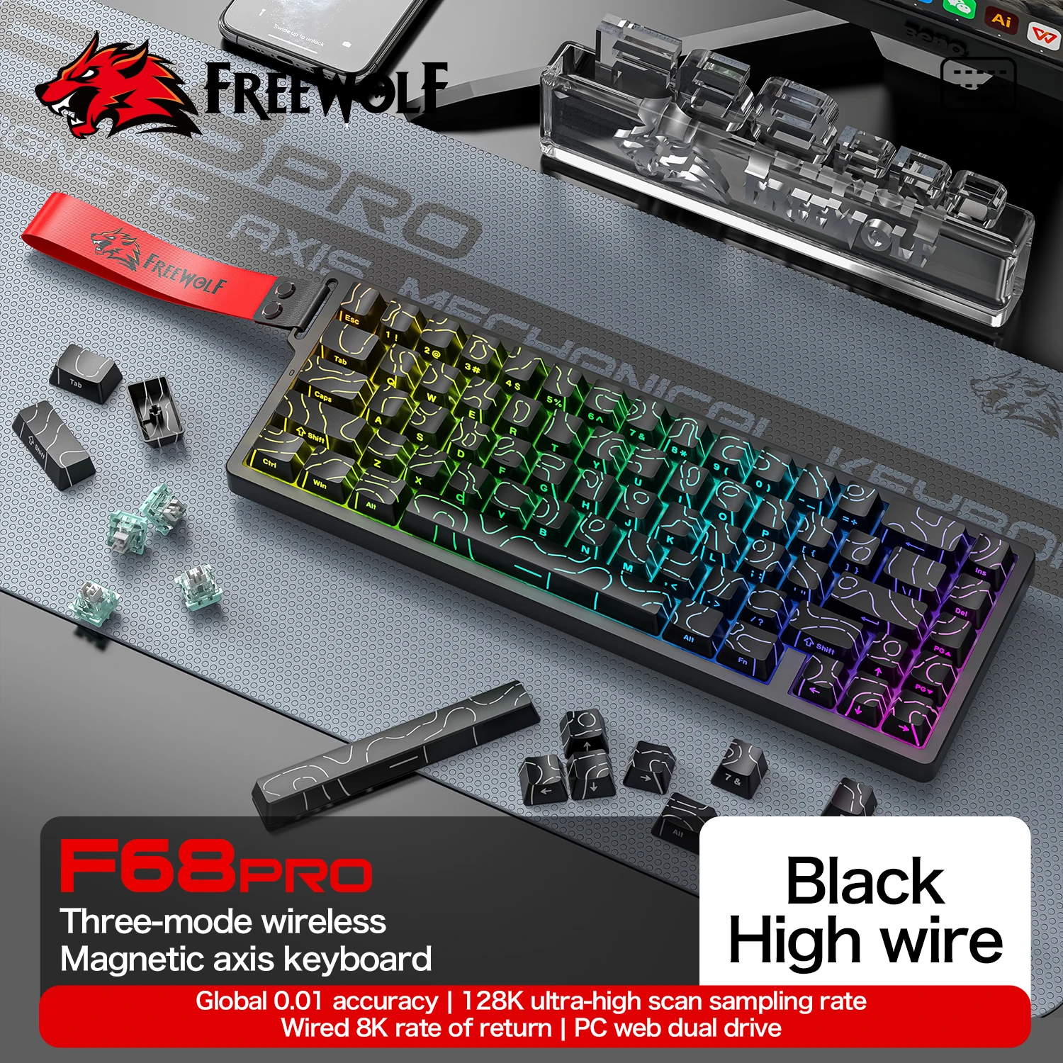 F68Pro black Wire