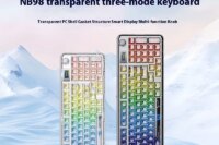 AULA F-NB98 Mechanical Keyboard 3 Mode Multi-functional Knob Custom Screen Gaming Keyboard RGB Backlit Hot Swap PC Gamer Gifts