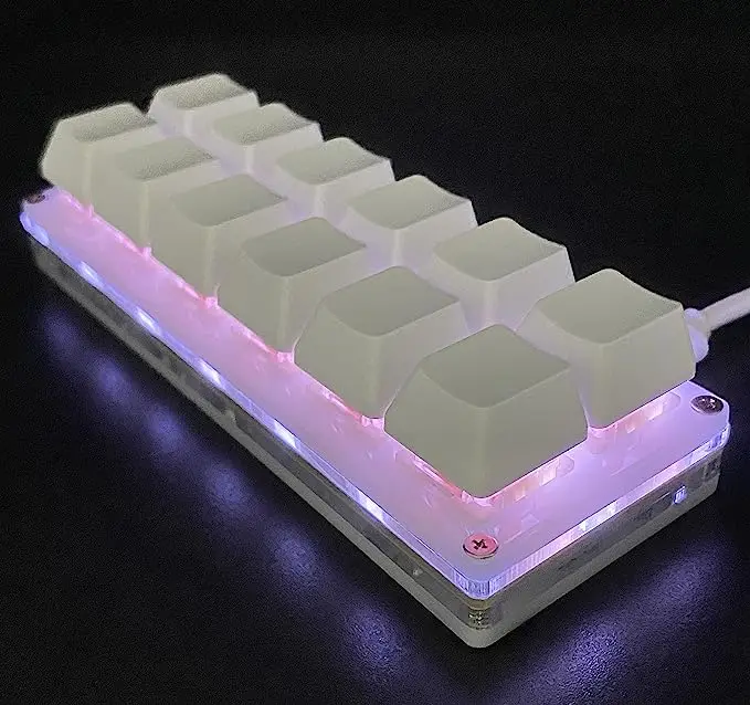 12 Keys Mini Mechanical Gaming Keyboard One Handed Keypad USB-C Wired OSU Keypad Programmable and Hot Swappable Keyboard 12 Keys Mini Mechanical Gaming Keyboard One Handed Keypad USB-C Wired OSU Keypad Programmable and Hot Swappable Keyboard