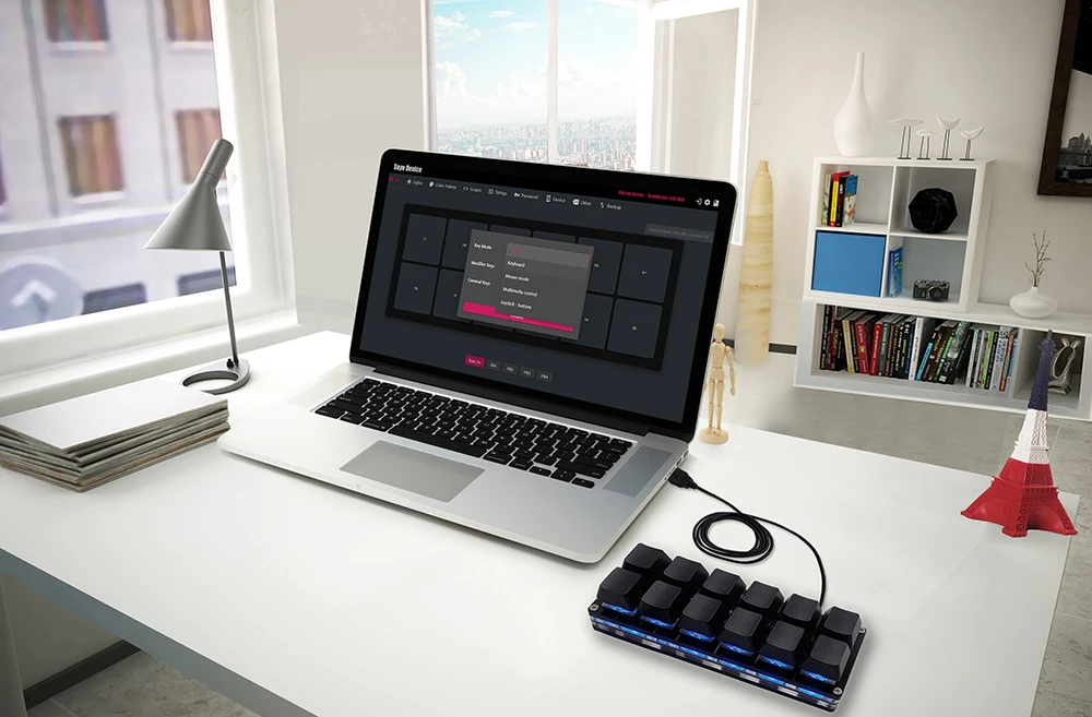 12 Keys Mini Mechanical Gaming Keyboard One Handed Keypad USB-C Wired OSU Keypad Programmable and Hot Swappable Keyboard 12 Keys Mini Mechanical Gaming Keyboard One Handed Keypad USB-C Wired OSU Keypad Programmable and Hot Swappable Keyboard
