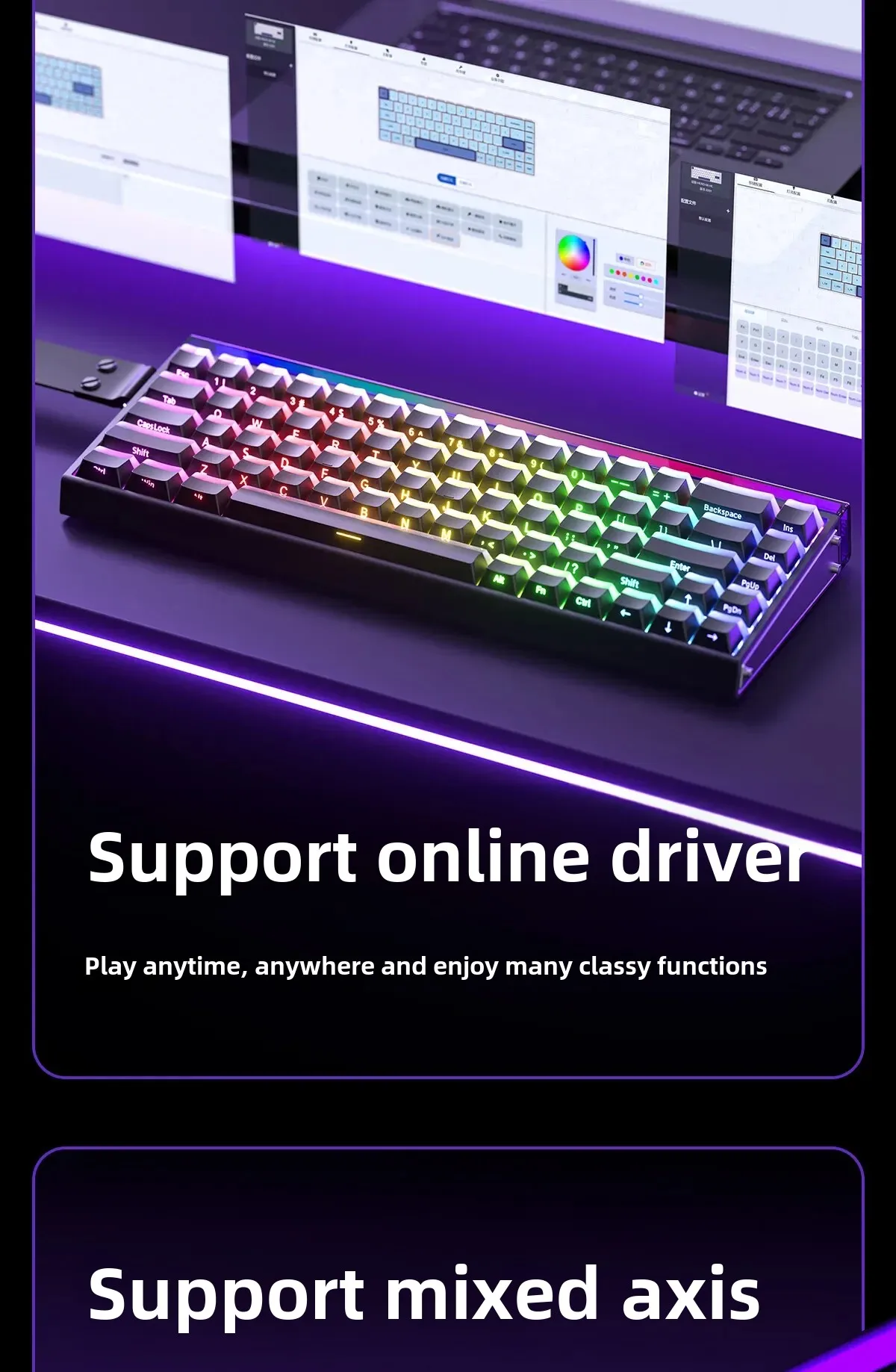 New AULA HERO 68HE/ULTRA INSTOCK Magnetic Switch Gaming Keyboard E-sport Custom Mechanical Wired Keyboard Ergonomics Accessories