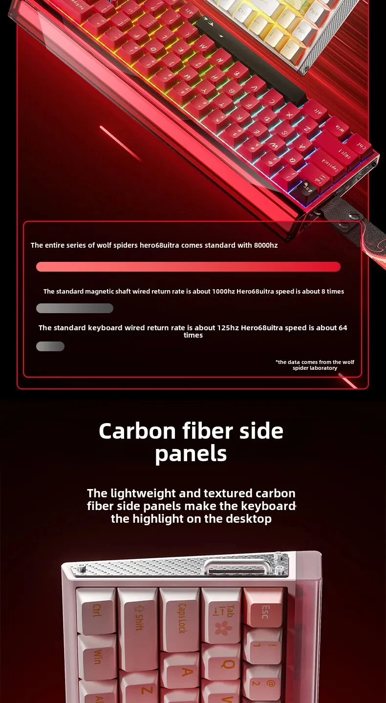 New AULA HERO 68HE/ULTRA INSTOCK Magnetic Switch Gaming Keyboard E-sport Custom Mechanical Wired Keyboard Ergonomics Accessories