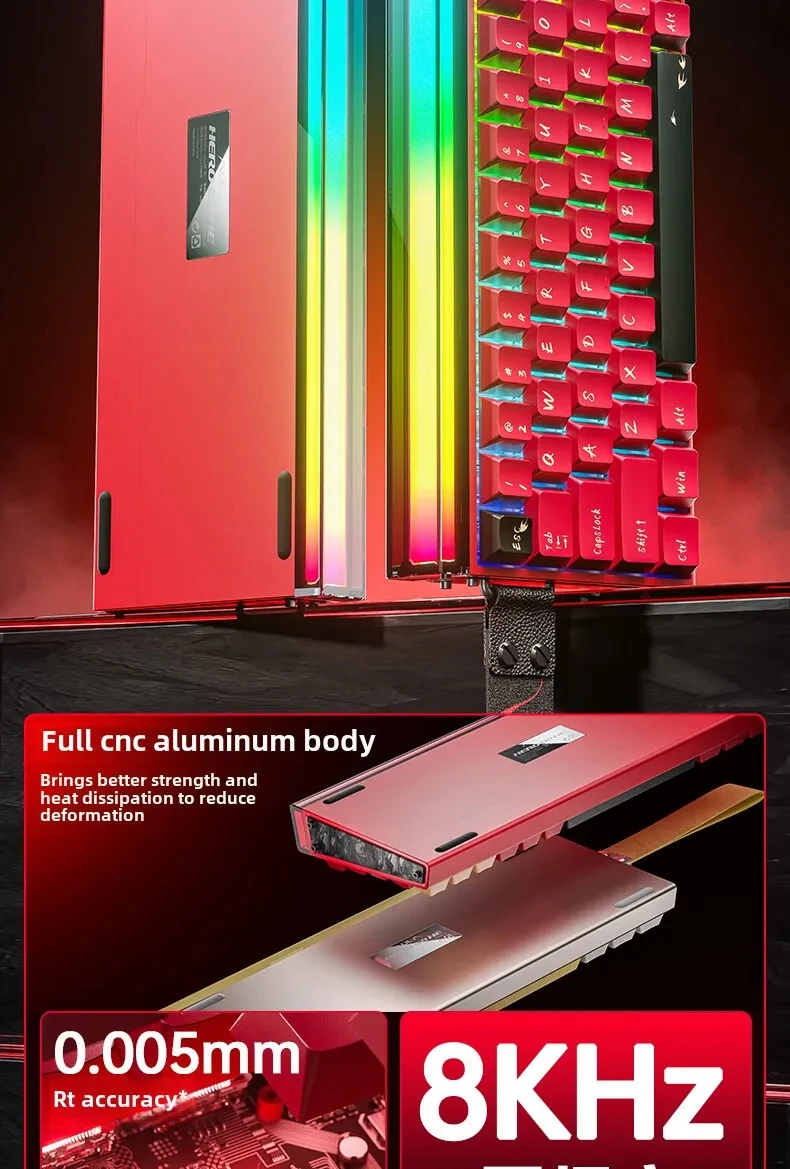 New AULA HERO 68HE/ULTRA INSTOCK Magnetic Switch Gaming Keyboard E-sport Custom Mechanical Wired Keyboard Ergonomics Accessories