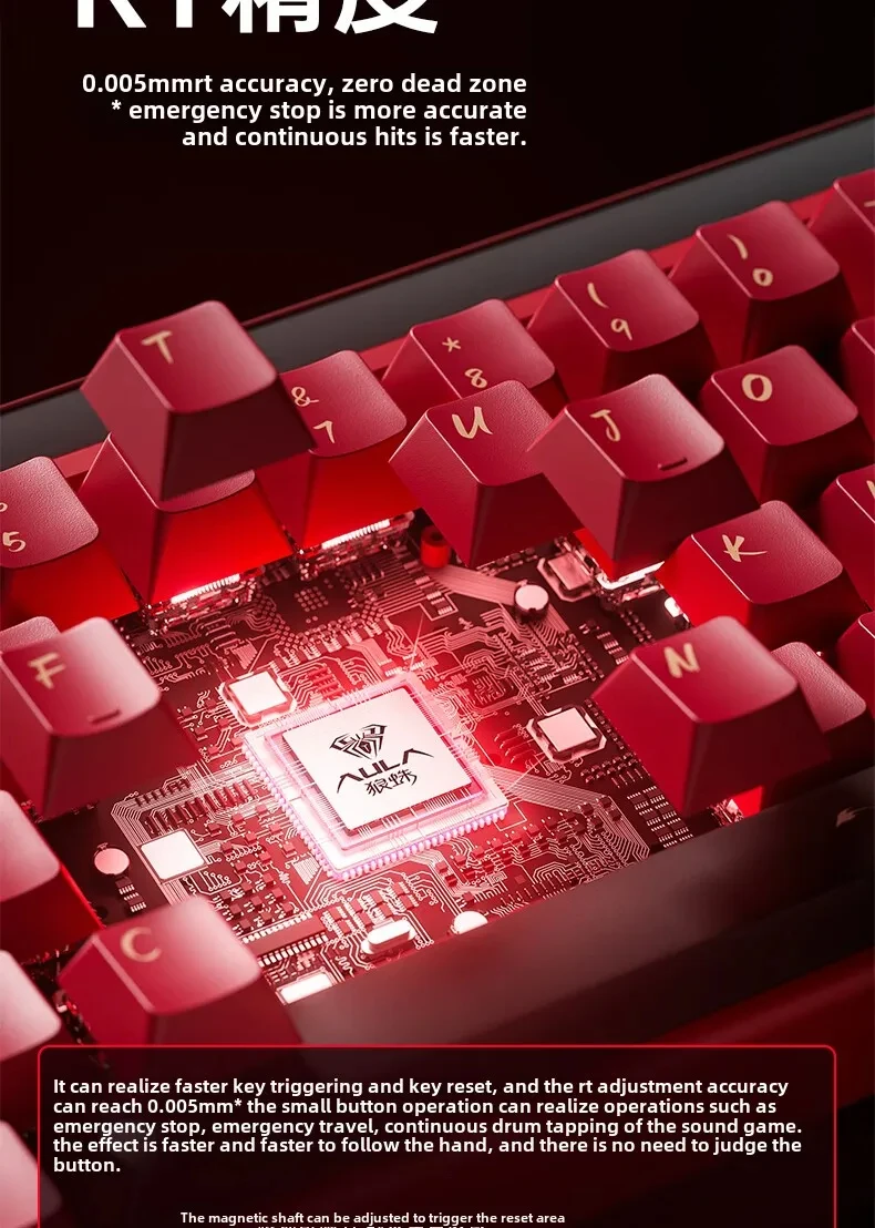 New AULA HERO 68HE/ULTRA INSTOCK Magnetic Switch Gaming Keyboard E-sport Custom Mechanical Wired Keyboard Ergonomics Accessories