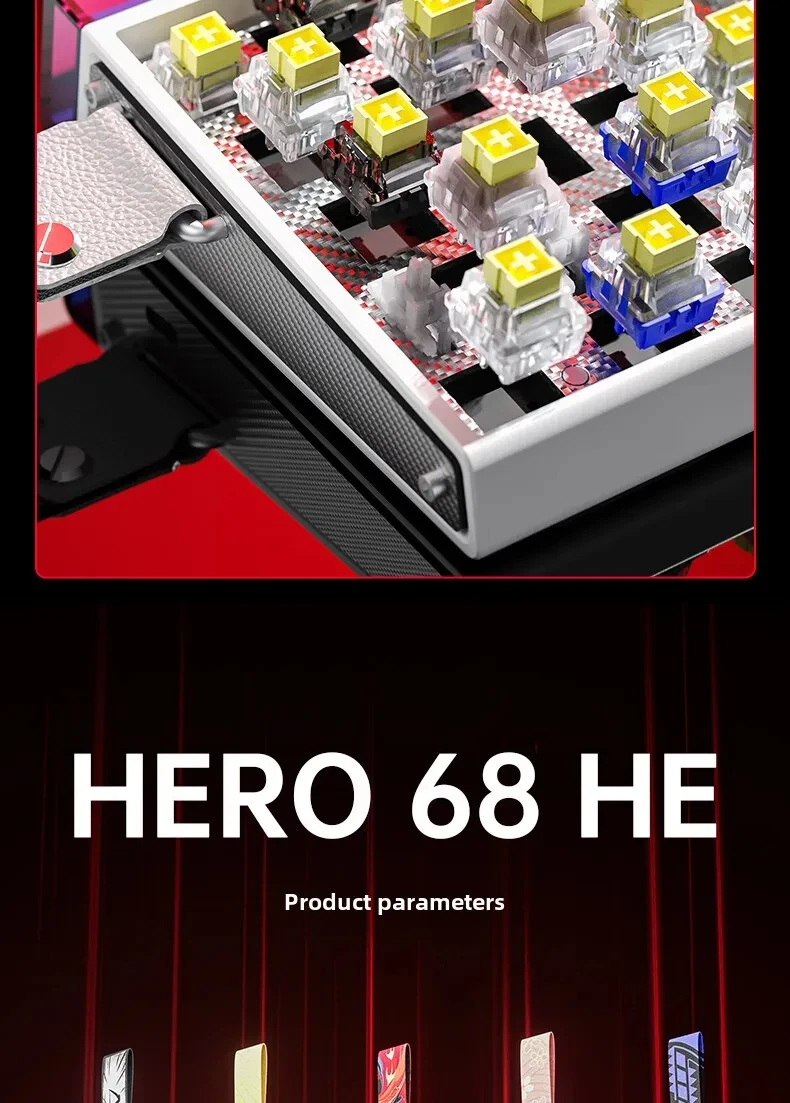 New AULA HERO 68HE/ULTRA INSTOCK Magnetic Switch Gaming Keyboard E-sport Custom Mechanical Wired Keyboard Ergonomics Accessories