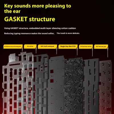LEOBOG Hi75C Pro Hi75 Sugar65 Custom Mechanical Keyboard Aluminum Kits Hot Swap Wired Gaming Keyboard RGB Gamer Gasket Keyboard - Image 5