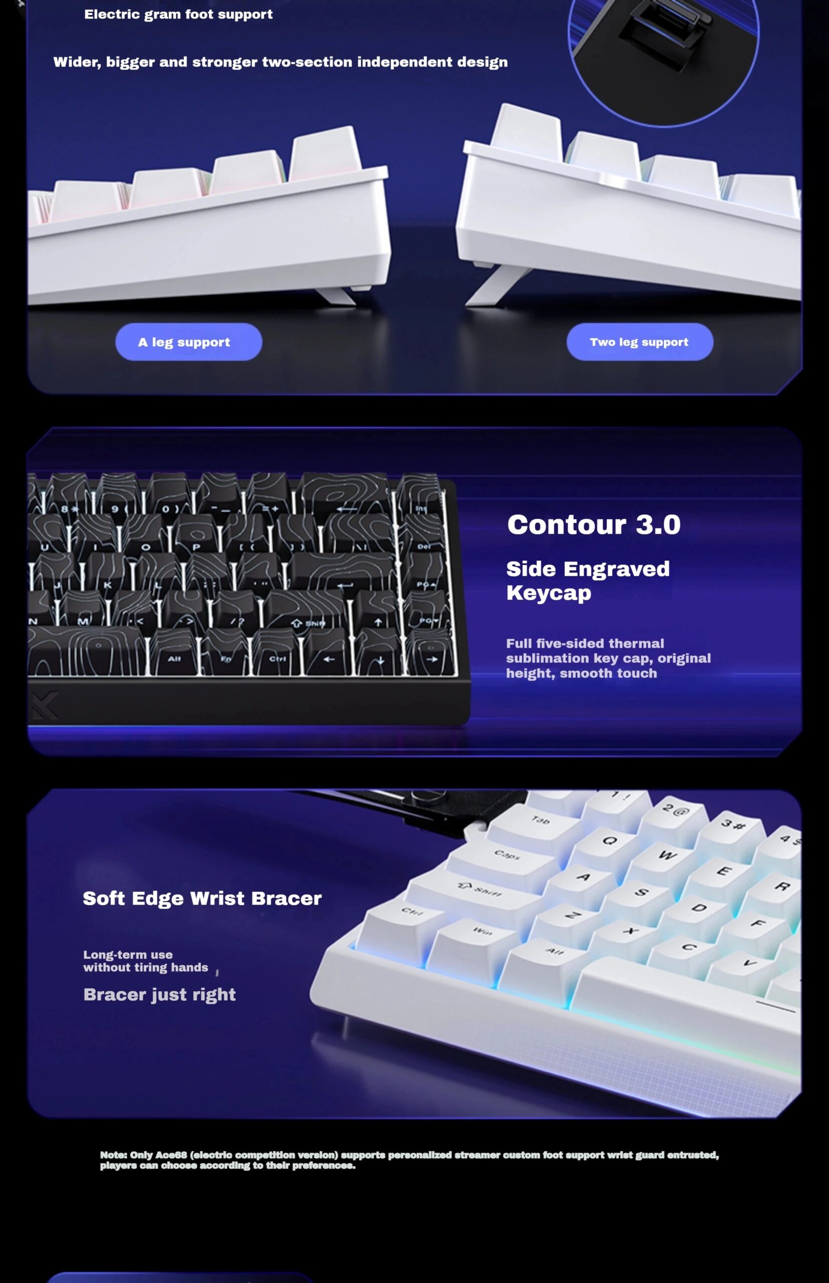 MCHOSE ACE60 Pro ACE68 Pro Mechanical Keyboard Magnetic Switch Hot Swap E-sports Customized Gaming Keyboard Pc Gamer Accessories