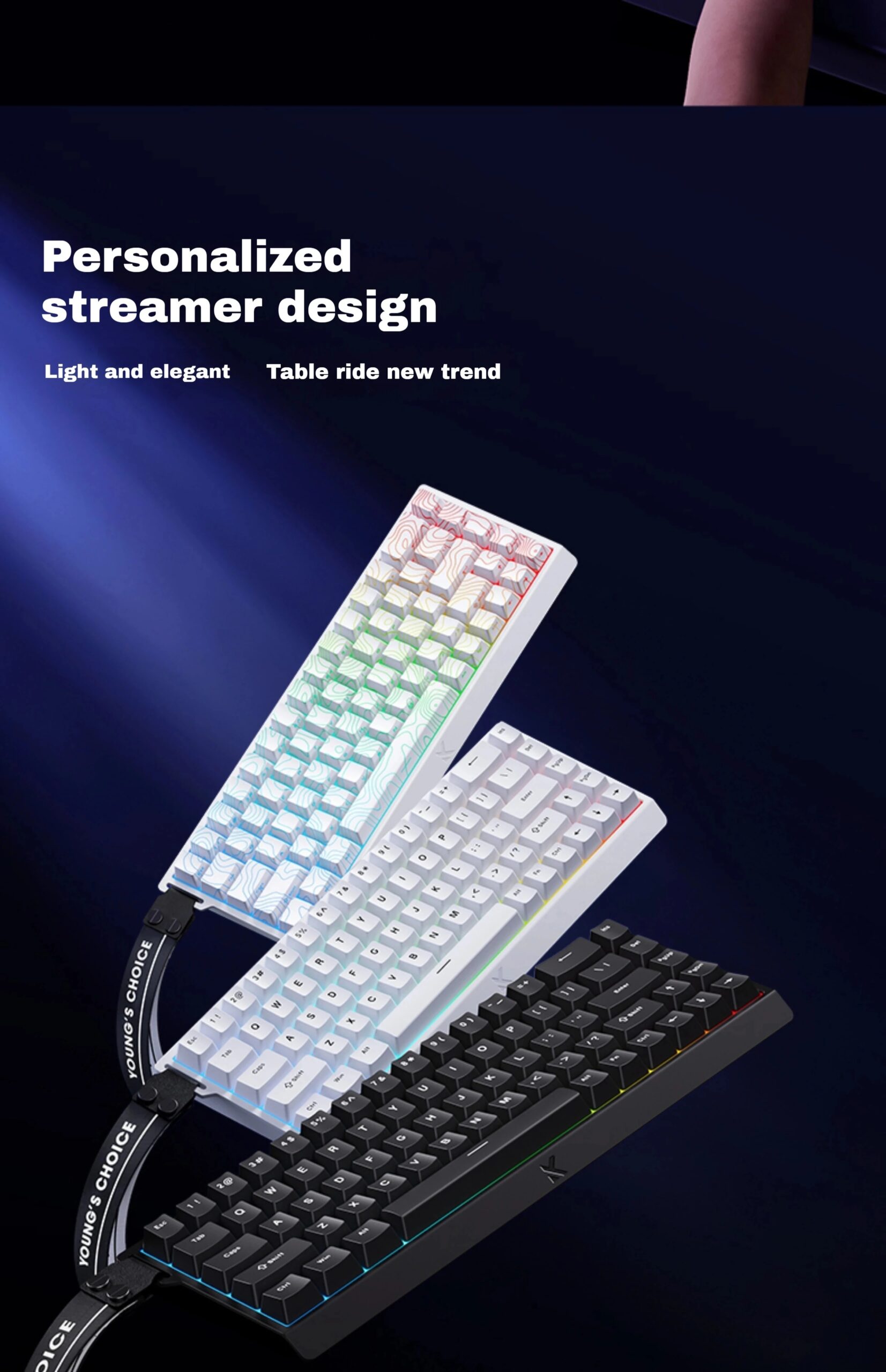 MCHOSE ACE60 Pro ACE68 Pro Mechanical Keyboard Magnetic Switch Hot Swap E-sports Customized Gaming Keyboard Pc Gamer Accessories