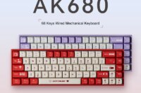 AJAZZ AK680 Gaming Mechanical Keyboard ABS Keycap 68 Keys Wired Wireless Bluetooth Keyboard Hot Swap Custom Gasket for Pc Laptop