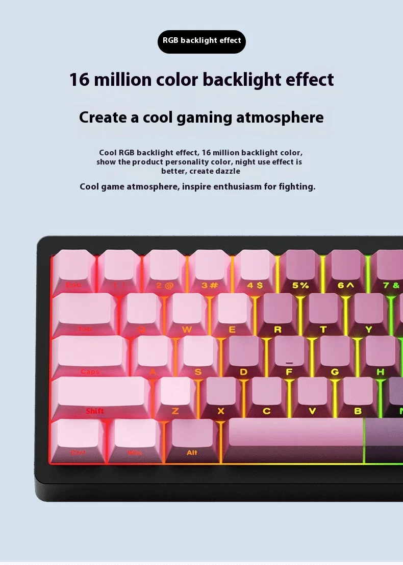 Weikav Lucky65 V2 Mechanical Keyboard Kit 3-Mode Customization 2.4g Bluetooth Hotswap Gasket Structure Rgb Gaming Keyboard Gift
