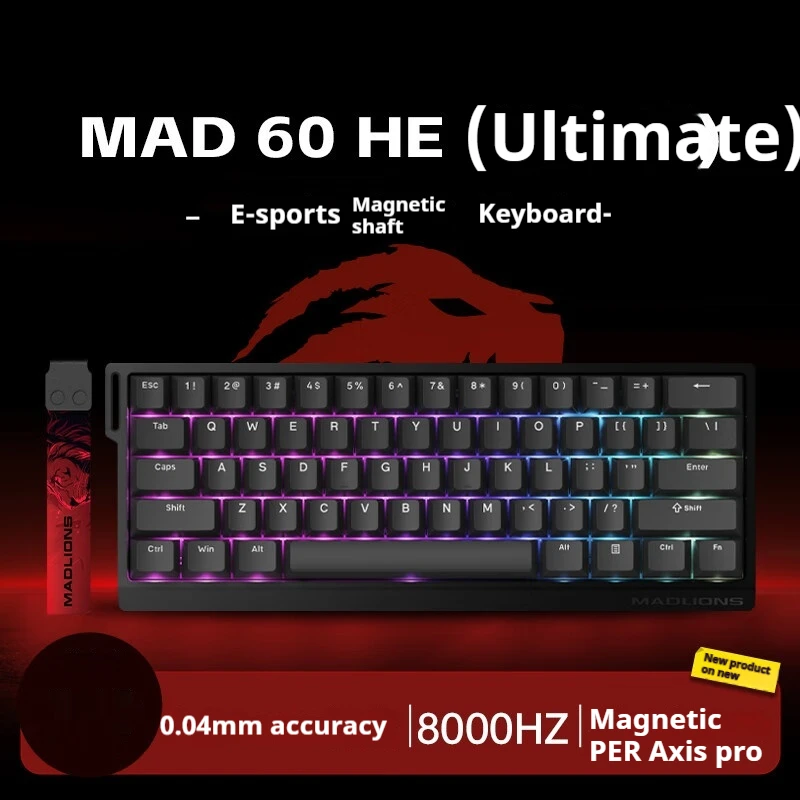 Madcatz Mad60 Mad68 HE Mechanical Keyboard Magnetic Switch Wired Keyboard Rgb Rapid Trigger Madlions Mad60he Keyboard Custom