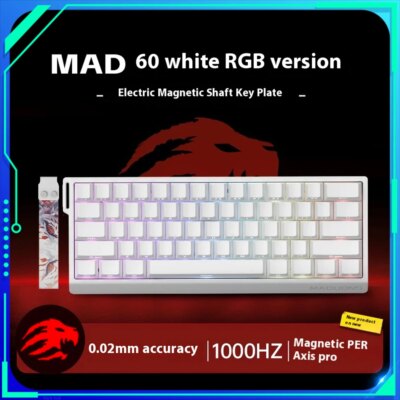 Madcatz Mad60 Mad68 HE Mechanical Keyboard Magnetic Switch Wired Keyboard Rgb Rapid Trigger Madlions Mad60he Keyboard Custom