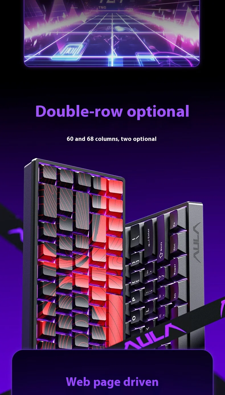 Aula Win60 Win68 He Magnetic Switch Keyboard 8k Wired Custom Rgb Hot Swap Rt Esports Gamer Mechanical Keyboard For Pc Gift