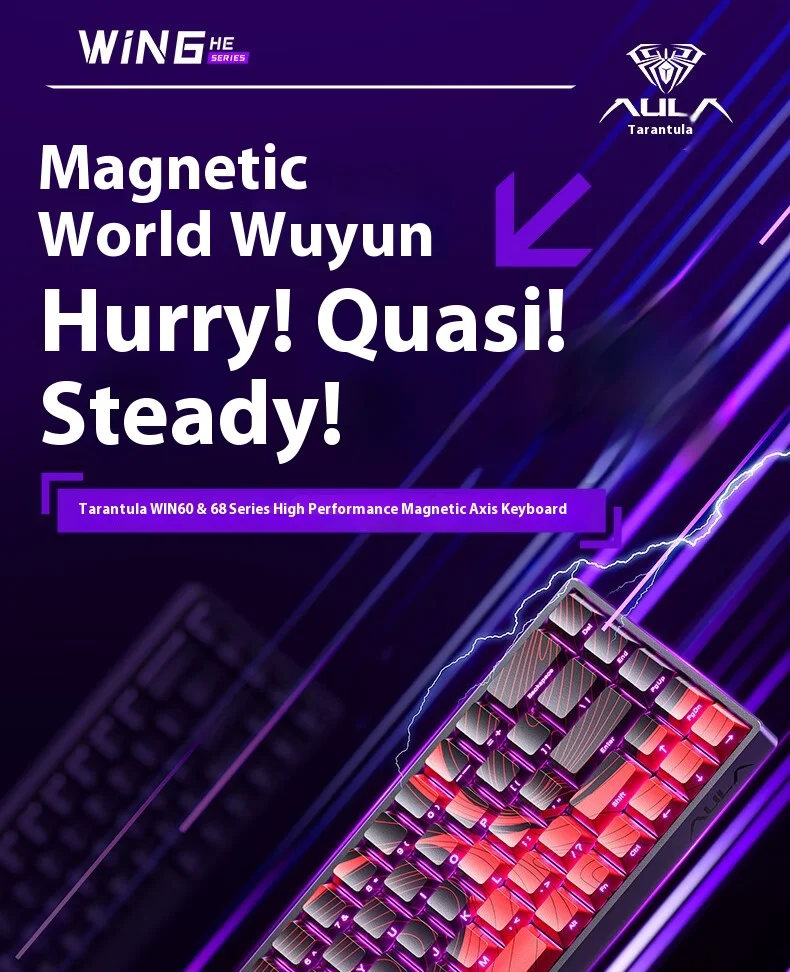 Aula Win60 Win68 He Magnetic Switch Keyboard 8k Wired Custom Rgb Hot Swap Rt Esports Gamer Mechanical Keyboard For Pc Gift