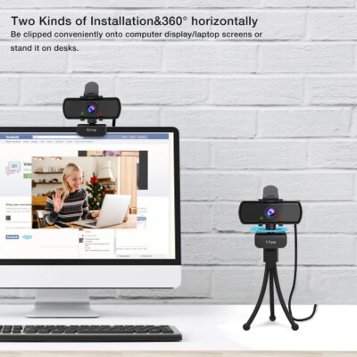 FIFINE 1440p Full HD PC Webcam with Microphone, tripod, for USB Desktop & Laptop,Live Streaming Webcam for Video Calling-K420 - Image 5