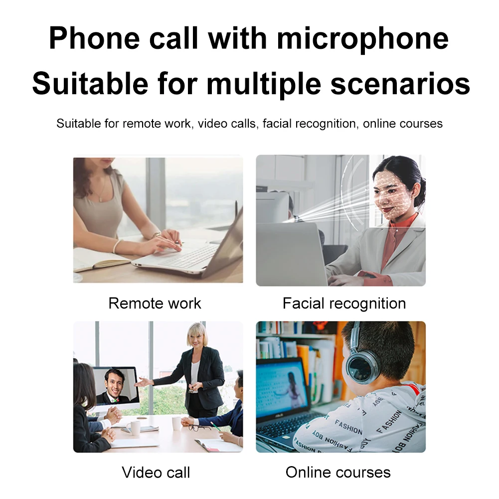 Mini USB Face Recognition 1080P 720P Built-in Microphone Autofocus Computer Camera for Windows Hello Auto-Unlock Webcam