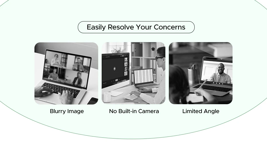UGREEN 2K Webcam with Microphone, Full HD USB Web Camera, Auto Light Correction, Video Webcam for Streaming