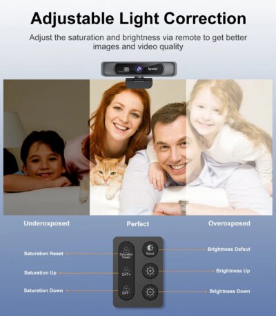 Spedal 931 HD 4K 30Fps 120 Wide Angle Webcam Wtih Microphone Remote Control Streaming PC Conferencin Windows Mac Linux - Image 3