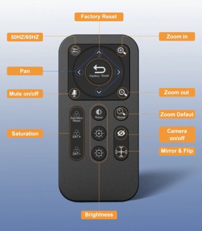 Spedal 931 HD 4K 30Fps 120 Wide Angle Webcam Wtih Microphone Remote Control Streaming PC Conferencin Windows Mac Linux - Image 6