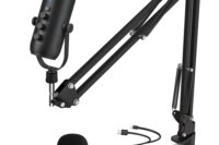 Haomuren Professional USB Streaming Podcast PC Microphone Studio Cardioid Condenser Mic Kit with Boom Arm For Recording YouTube