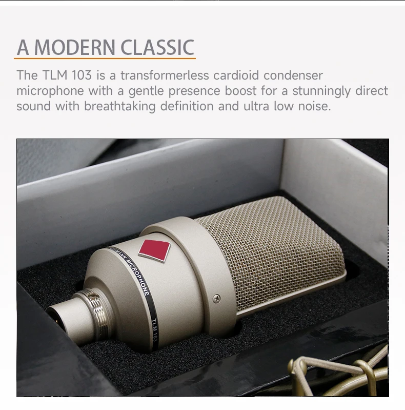 Professional TLM 103 Condenser Microphone Studio For Laptop Computer Mic Karaoke Singing Streaming Podcast Live Wired Mikrofon Professional TLM 103 Condenser Microphone Studio For Laptop Computer Mic Karaoke Singing Streaming Podcast Live Wired Mikrofon