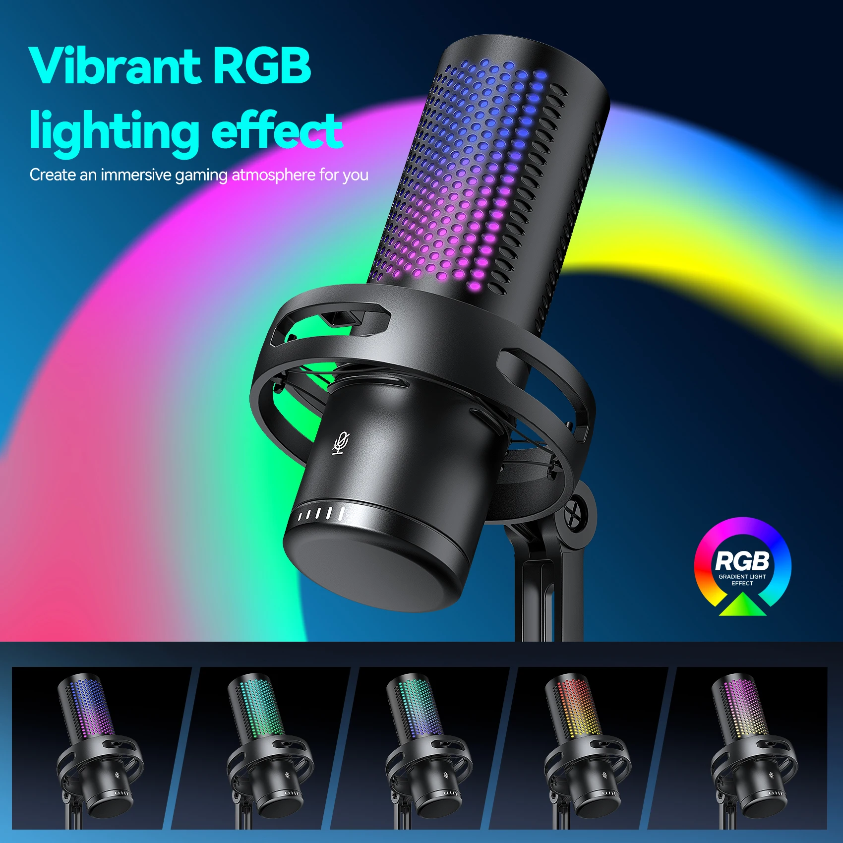 Condenser Professional Microphone Mic For PC Laptop Computer Gaming USB Wired Streaming Podcast Studio Mike Kit Gamer Accessory Condenser Professional Microphone Mic For PC Laptop Computer Gaming USB Wired Streaming Podcast Studio Mike Kit Gamer Accessory