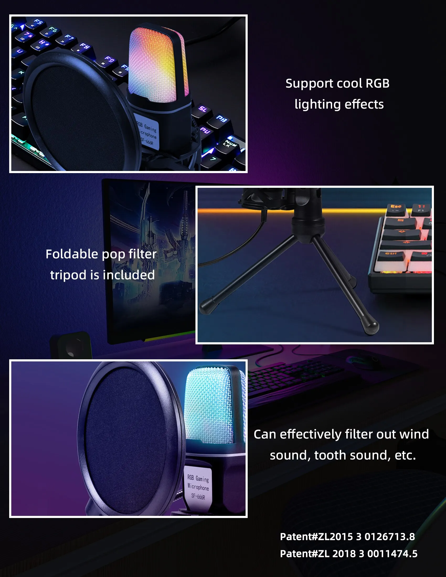 Condenser Professional Microphone Mic For PC Laptop Computer Gaming USB Wired Streaming Podcast Studio Mike Kit Gamer Accessory Condenser Professional Microphone Mic For PC Laptop Computer Gaming USB Wired Streaming Podcast Studio Mike Kit Gamer Accessory
