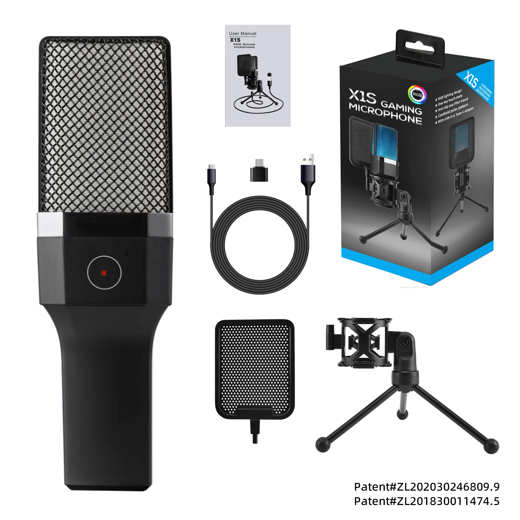 Condenser Professional Microphone Mic For PC Laptop Computer Gaming USB Wired Streaming Podcast Studio Mike Kit Gamer Accessory Condenser Professional Microphone Mic For PC Laptop Computer Gaming USB Wired Streaming Podcast Studio Mike Kit Gamer Accessory