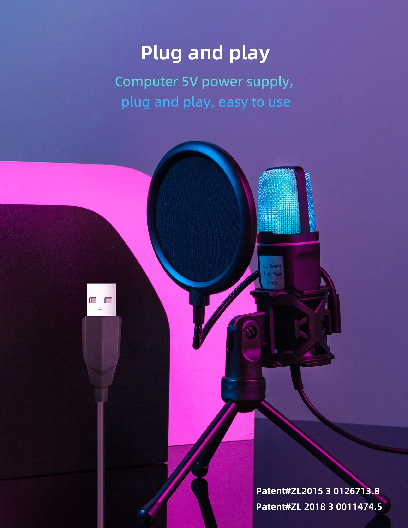 Condenser Professional Microphone Mic For PC Laptop Computer Gaming USB Wired Streaming Podcast Studio Mike Kit Gamer Accessory Condenser Professional Microphone Mic For PC Laptop Computer Gaming USB Wired Streaming Podcast Studio Mike Kit Gamer Accessory
