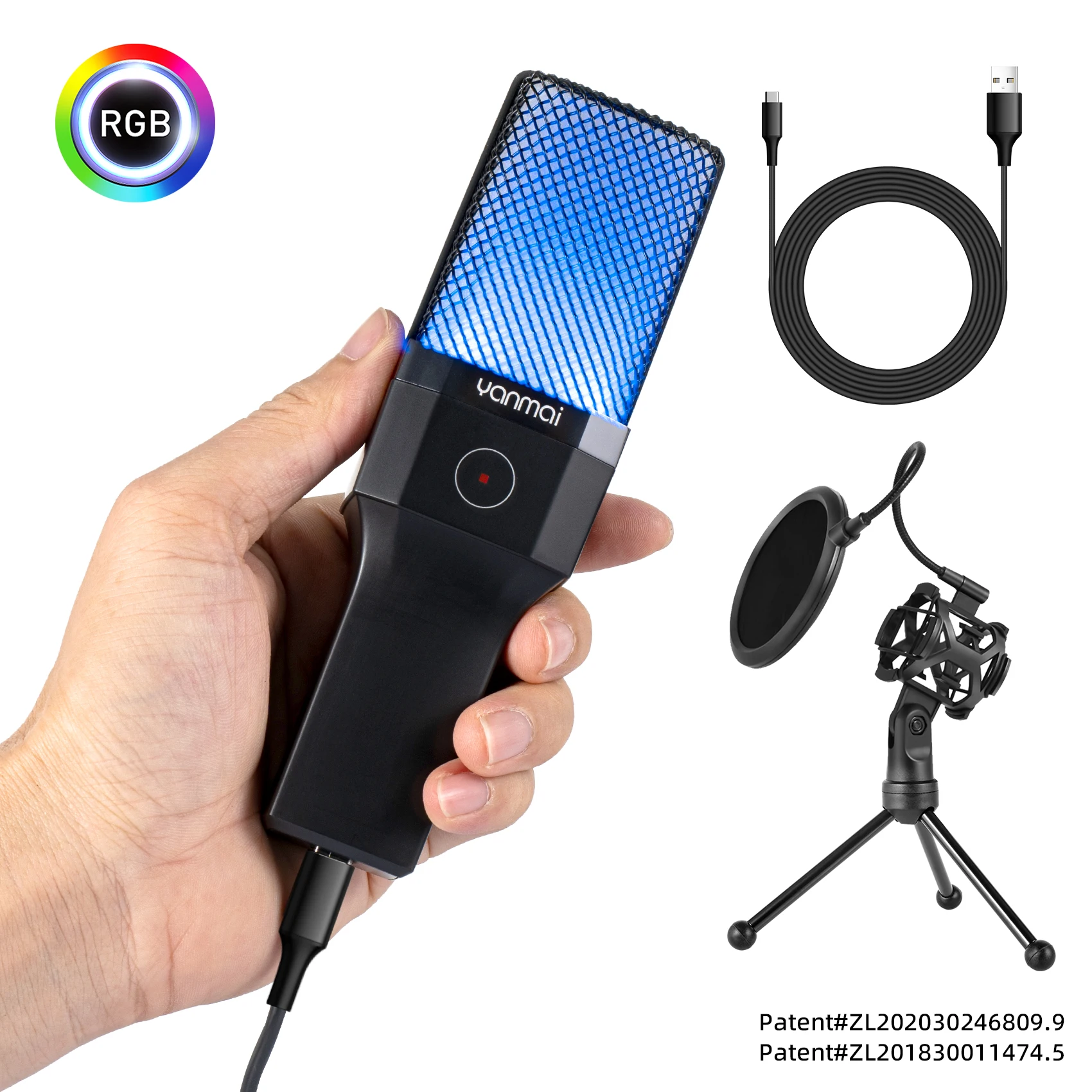 Condenser Professional Microphone Mic For PC Laptop Computer Gaming USB Wired Streaming Podcast Studio Mike Kit Gamer Accessory Condenser Professional Microphone Mic For PC Laptop Computer Gaming USB Wired Streaming Podcast Studio Mike Kit Gamer Accessory