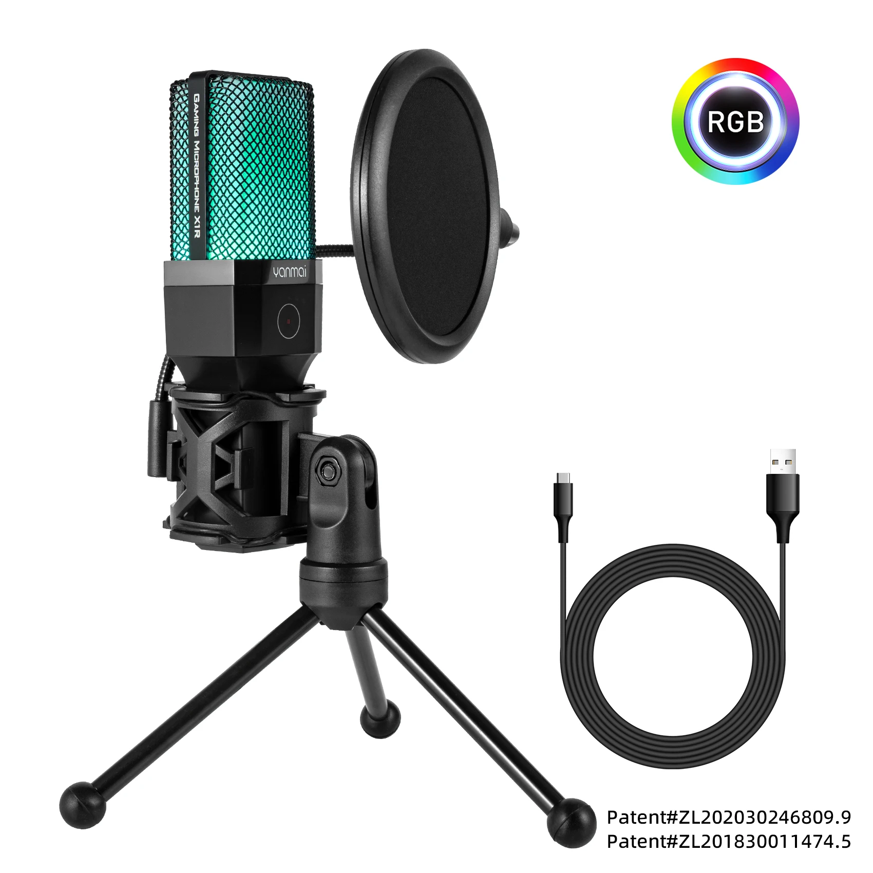 Condenser Professional Microphone Mic For PC Laptop Computer Gaming USB Wired Streaming Podcast Studio Mike Kit Gamer Accessory Condenser Professional Microphone Mic For PC Laptop Computer Gaming USB Wired Streaming Podcast Studio Mike Kit Gamer Accessory