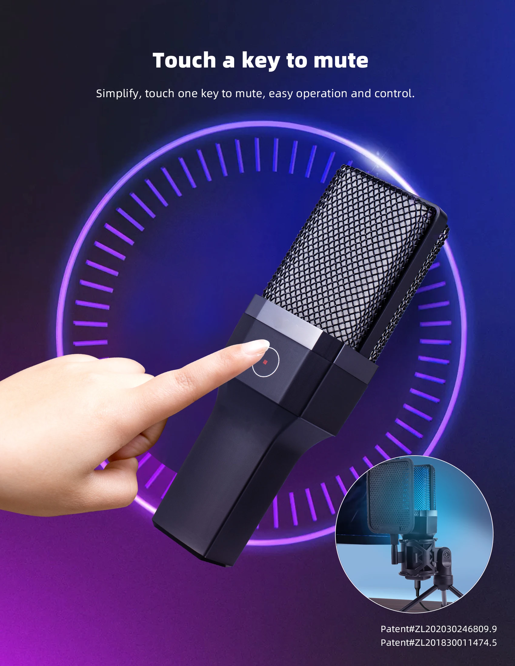 Condenser Professional Microphone Mic For PC Laptop Computer Gaming USB Wired Streaming Podcast Studio Mike Kit Gamer Accessory Condenser Professional Microphone Mic For PC Laptop Computer Gaming USB Wired Streaming Podcast Studio Mike Kit Gamer Accessory