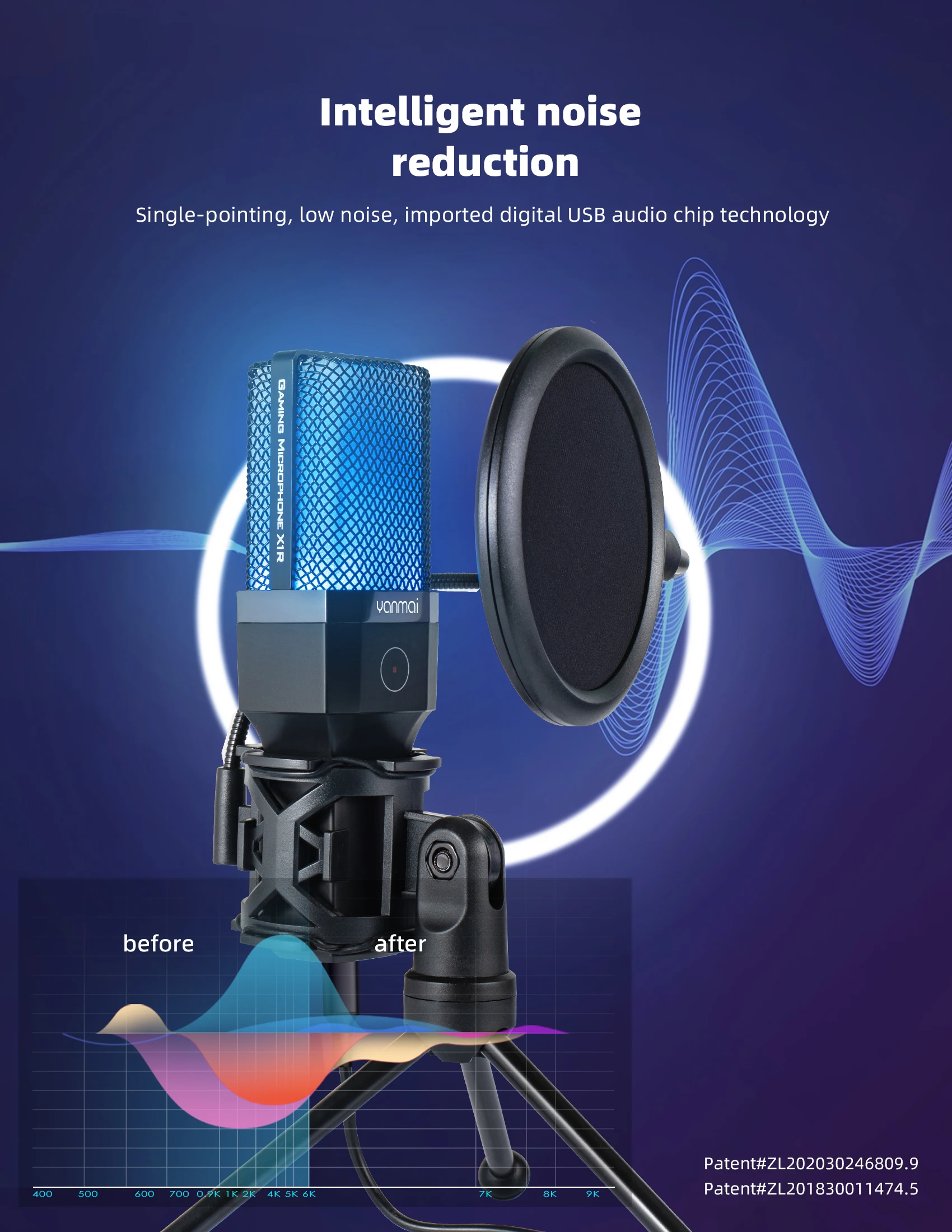 Condenser Professional Microphone Mic For PC Laptop Computer Gaming USB Wired Streaming Podcast Studio Mike Kit Gamer Accessory Condenser Professional Microphone Mic For PC Laptop Computer Gaming USB Wired Streaming Podcast Studio Mike Kit Gamer Accessory