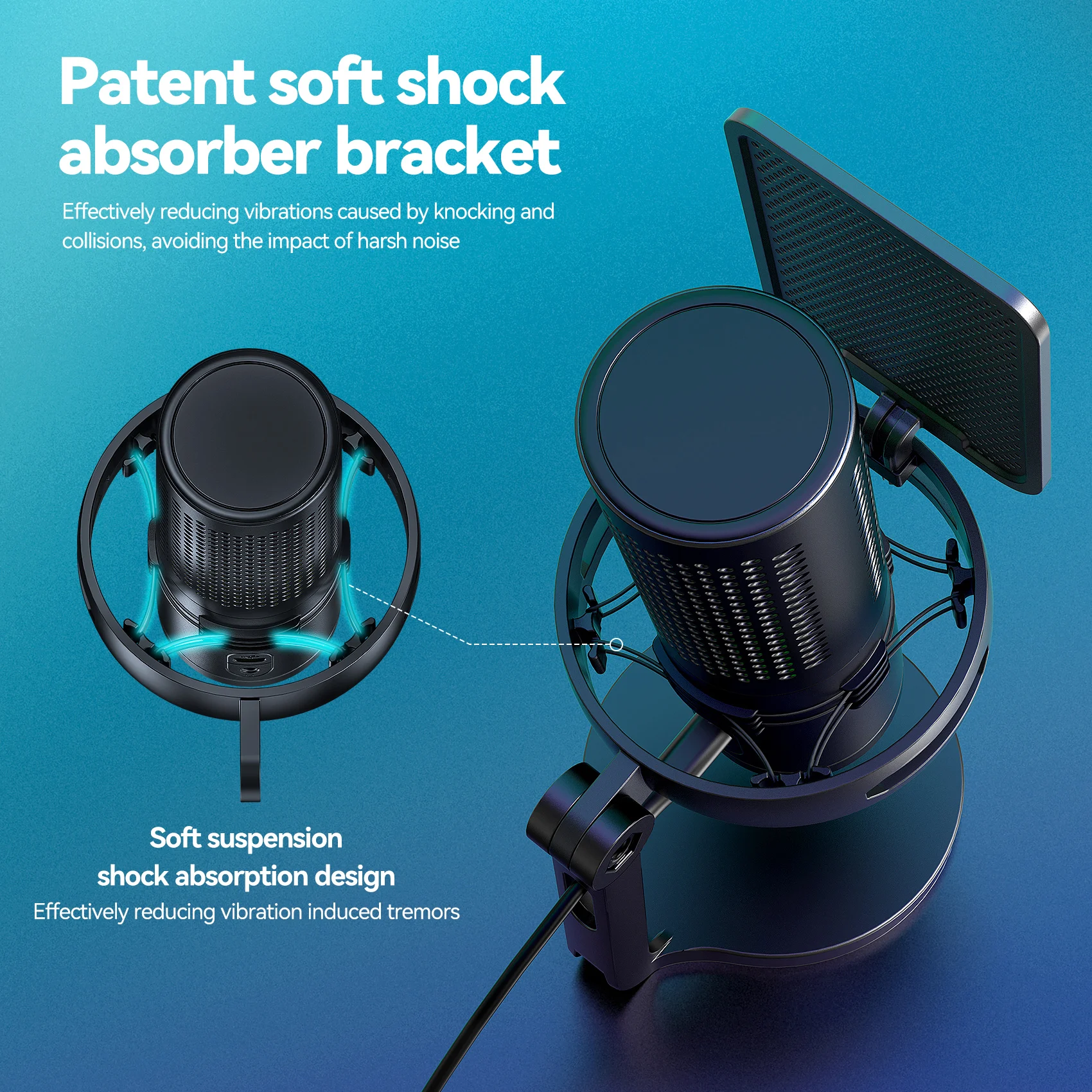Condenser Professional Microphone Mic For PC Laptop Computer Gaming USB Wired Streaming Podcast Studio Mike Kit Gamer Accessory Condenser Professional Microphone Mic For PC Laptop Computer Gaming USB Wired Streaming Podcast Studio Mike Kit Gamer Accessory