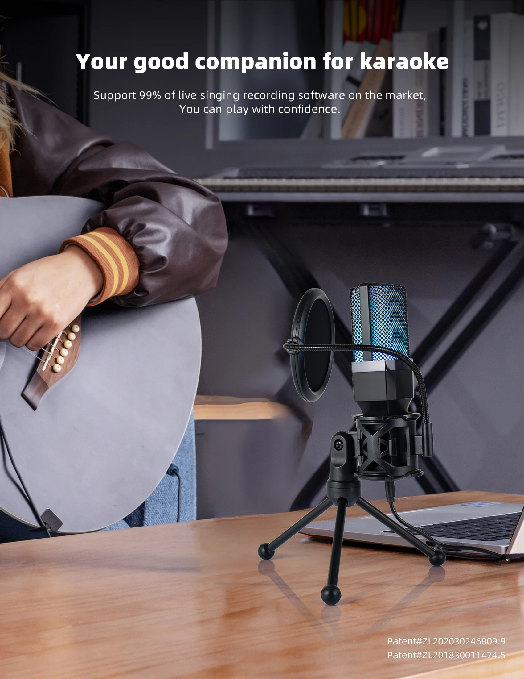 Condenser Professional Microphone Mic For PC Laptop Computer Gaming USB Wired Streaming Podcast Studio Mike Kit Gamer Accessory Condenser Professional Microphone Mic For PC Laptop Computer Gaming USB Wired Streaming Podcast Studio Mike Kit Gamer Accessory
