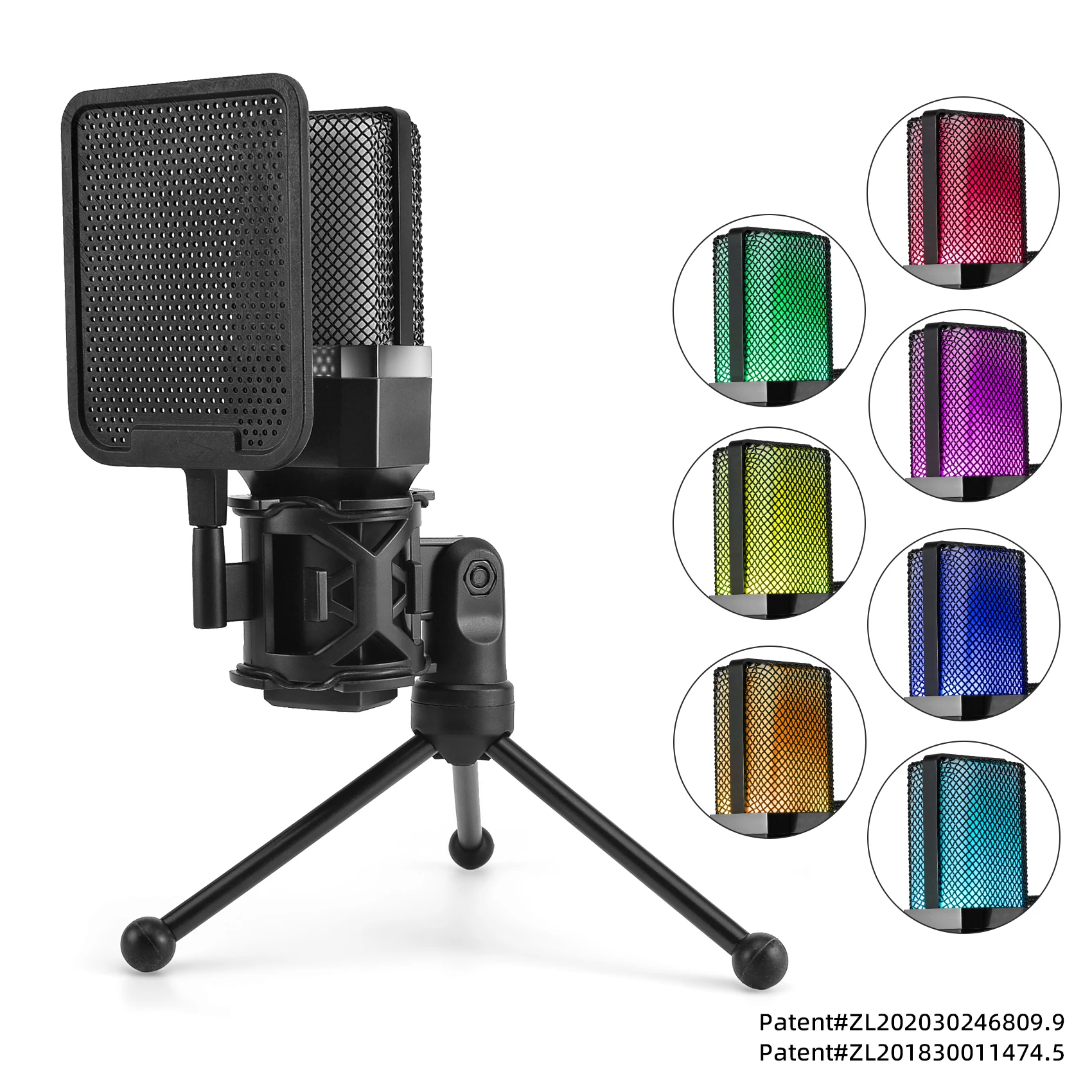 Condenser Professional Microphone Mic For PC Laptop Computer Gaming USB Wired Streaming Podcast Studio Mike Kit Gamer Accessory Condenser Professional Microphone Mic For PC Laptop Computer Gaming USB Wired Streaming Podcast Studio Mike Kit Gamer Accessory