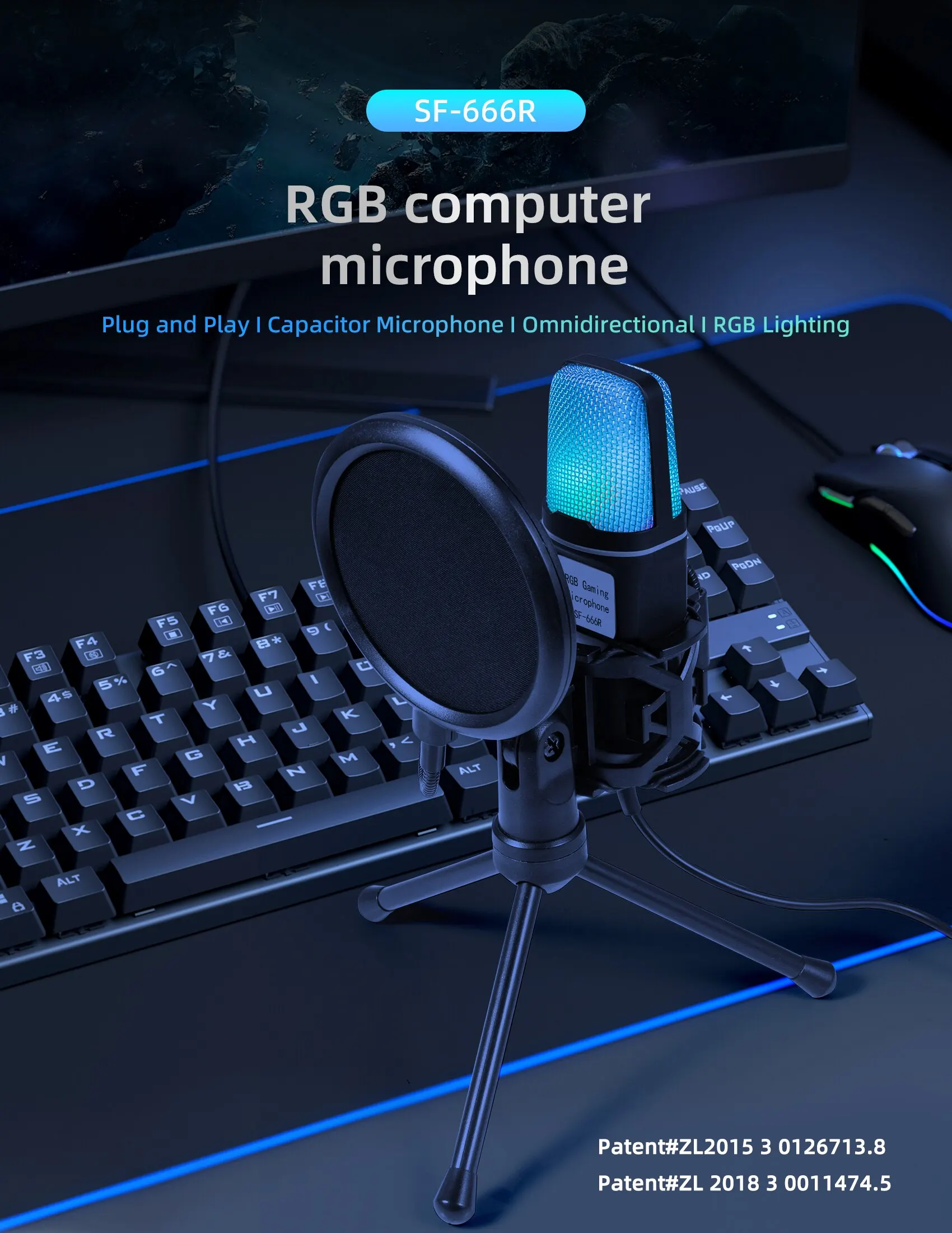 Condenser Professional Microphone Mic For PC Laptop Computer Gaming USB Wired Streaming Podcast Studio Mike Kit Gamer Accessory Condenser Professional Microphone Mic For PC Laptop Computer Gaming USB Wired Streaming Podcast Studio Mike Kit Gamer Accessory