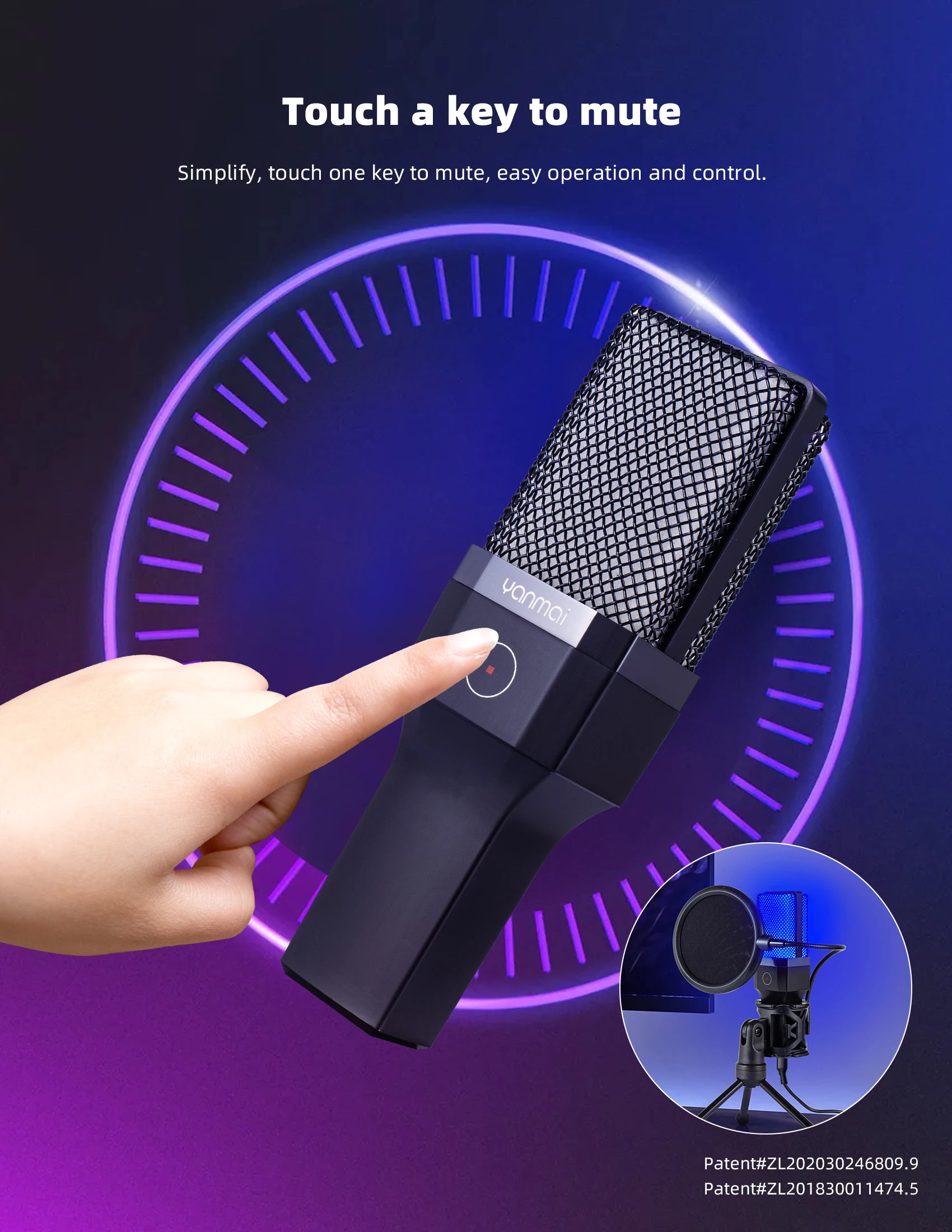 Condenser Professional Microphone Mic For PC Laptop Computer Gaming USB Wired Streaming Podcast Studio Mike Kit Gamer Accessory Condenser Professional Microphone Mic For PC Laptop Computer Gaming USB Wired Streaming Podcast Studio Mike Kit Gamer Accessory