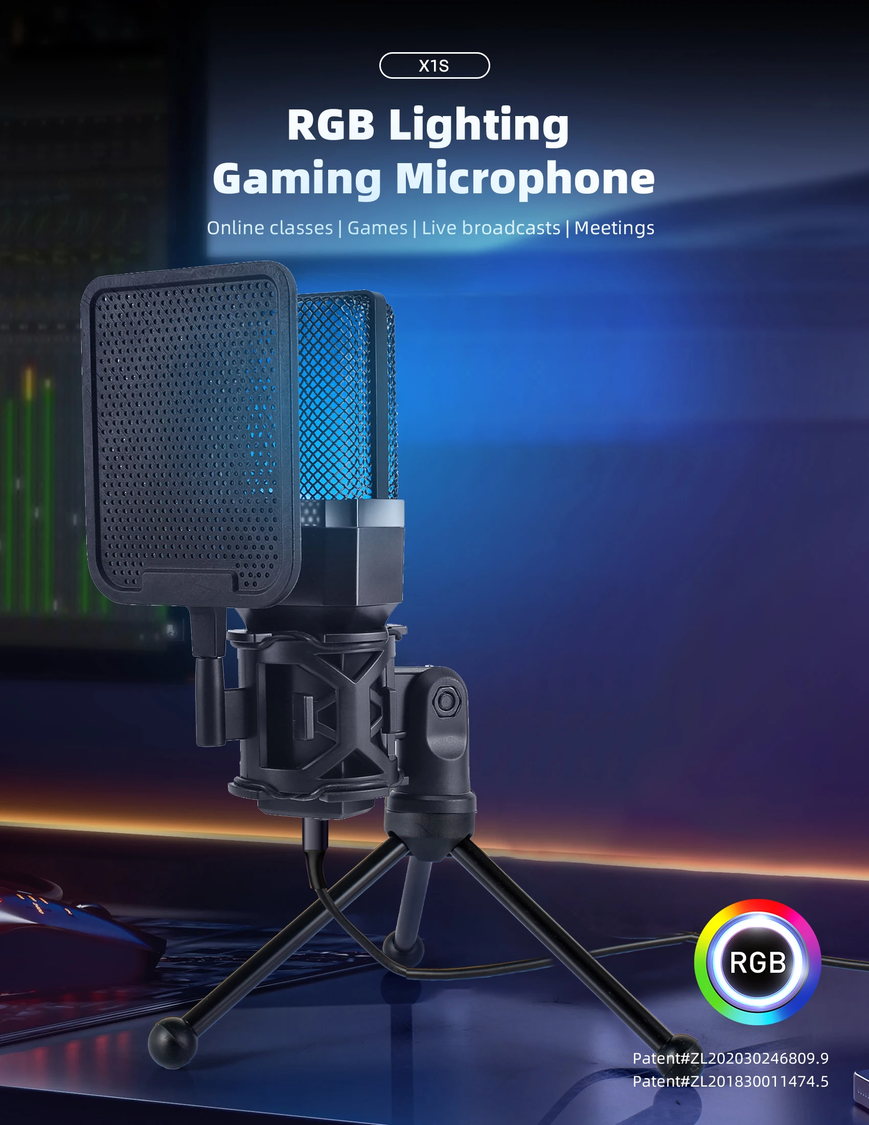 Condenser Professional Microphone Mic For PC Laptop Computer Gaming USB Wired Streaming Podcast Studio Mike Kit Gamer Accessory Condenser Professional Microphone Mic For PC Laptop Computer Gaming USB Wired Streaming Podcast Studio Mike Kit Gamer Accessory