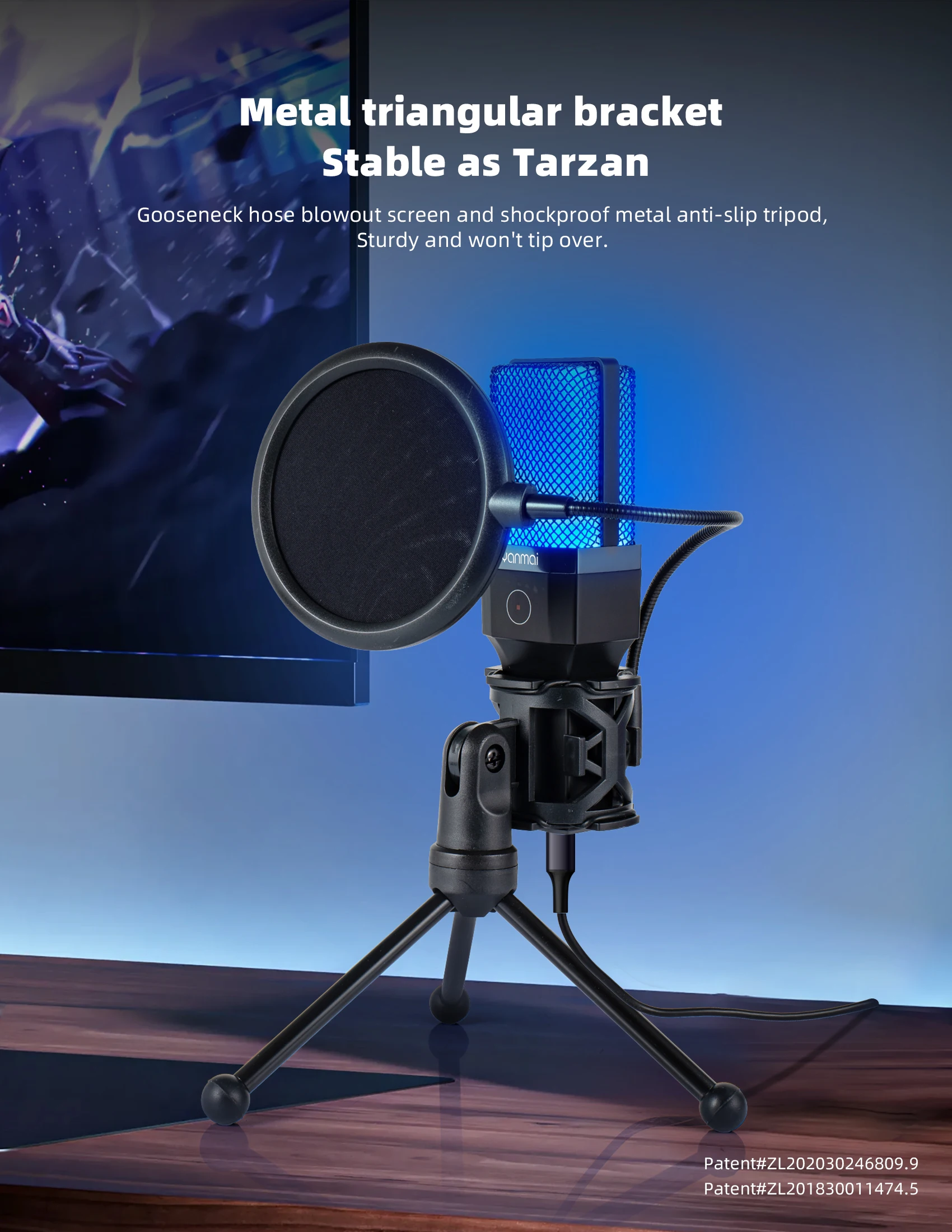 Condenser Professional Microphone Mic For PC Laptop Computer Gaming USB Wired Streaming Podcast Studio Mike Kit Gamer Accessory Condenser Professional Microphone Mic For PC Laptop Computer Gaming USB Wired Streaming Podcast Studio Mike Kit Gamer Accessory