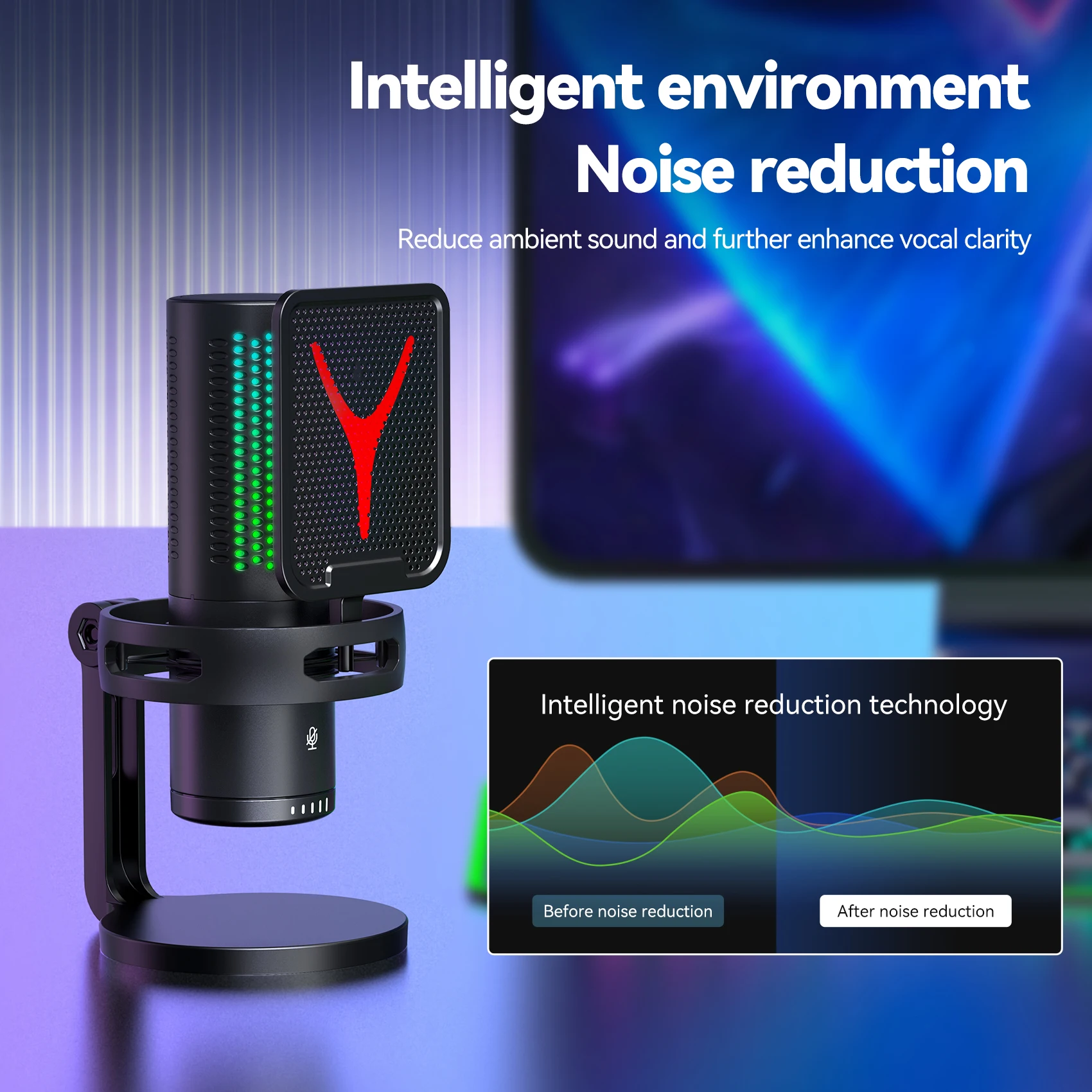 Condenser Professional Microphone Mic For PC Laptop Computer Gaming USB Wired Streaming Podcast Studio Mike Kit Gamer Accessory Condenser Professional Microphone Mic For PC Laptop Computer Gaming USB Wired Streaming Podcast Studio Mike Kit Gamer Accessory