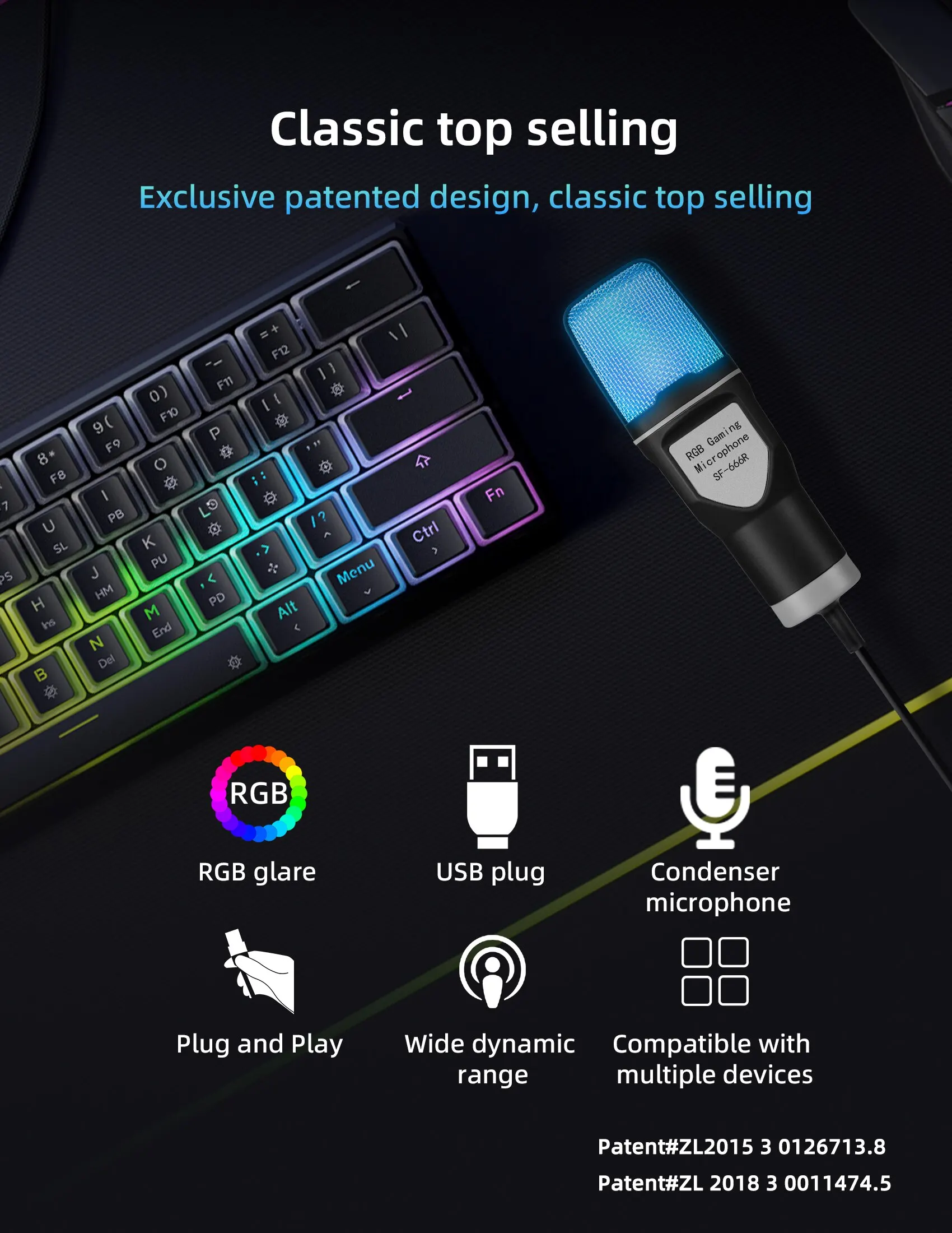 Condenser Professional Microphone Mic For PC Laptop Computer Gaming USB Wired Streaming Podcast Studio Mike Kit Gamer Accessory Condenser Professional Microphone Mic For PC Laptop Computer Gaming USB Wired Streaming Podcast Studio Mike Kit Gamer Accessory