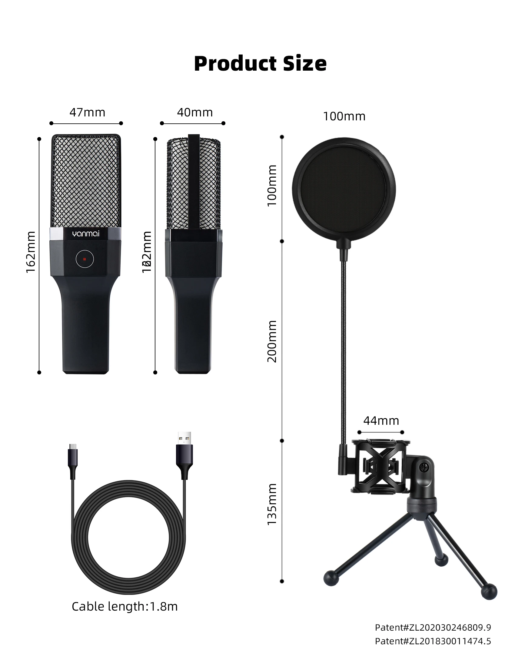 Condenser Professional Microphone Mic For PC Laptop Computer Gaming USB Wired Streaming Podcast Studio Mike Kit Gamer Accessory Condenser Professional Microphone Mic For PC Laptop Computer Gaming USB Wired Streaming Podcast Studio Mike Kit Gamer Accessory