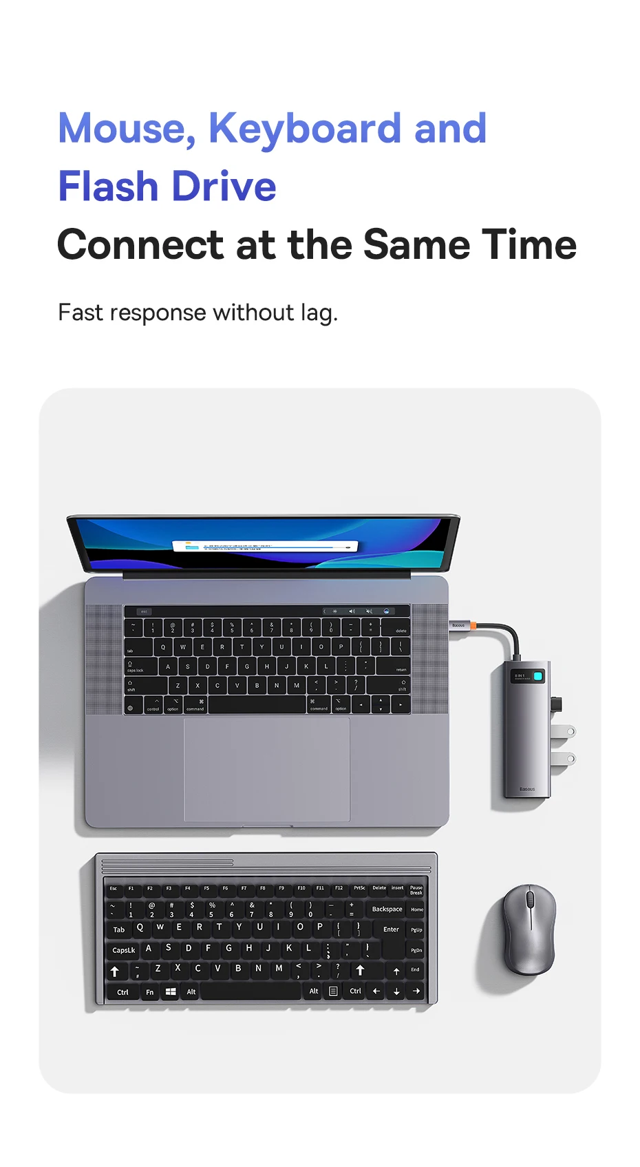 Baseus 4K 60Hz USB C Hub Type C to Ethernet Port PD 100W Adapter for Macbook Pro USB 3.0 Hub Laptop Tablet Accessories Baseus 4K 60Hz USB C Hub Type C to Ethernet Port PD 100W Adapter for Macbook Pro USB 3.0 Hub Laptop Tablet Accessories