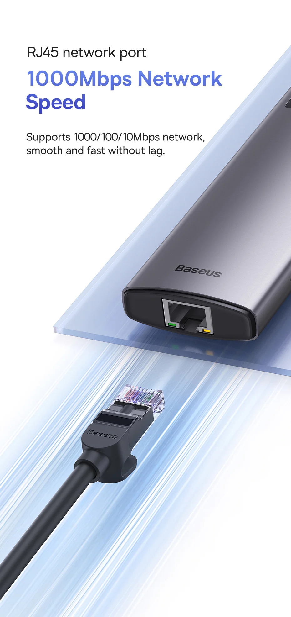 Baseus 4K 60Hz USB C Hub Type C to Ethernet Port PD 100W Adapter for Macbook Pro USB 3.0 Hub Laptop Tablet Accessories Baseus 4K 60Hz USB C Hub Type C to Ethernet Port PD 100W Adapter for Macbook Pro USB 3.0 Hub Laptop Tablet Accessories