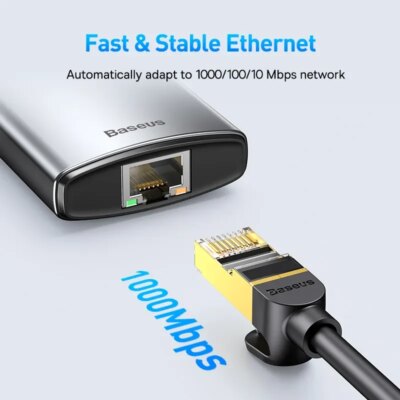 Baseus 4K 60Hz USB C Hub Type C to Ethernet Port PD 100W Adapter for Macbook Pro USB 3.0 Hub Laptop Tablet Accessories - Image 5
